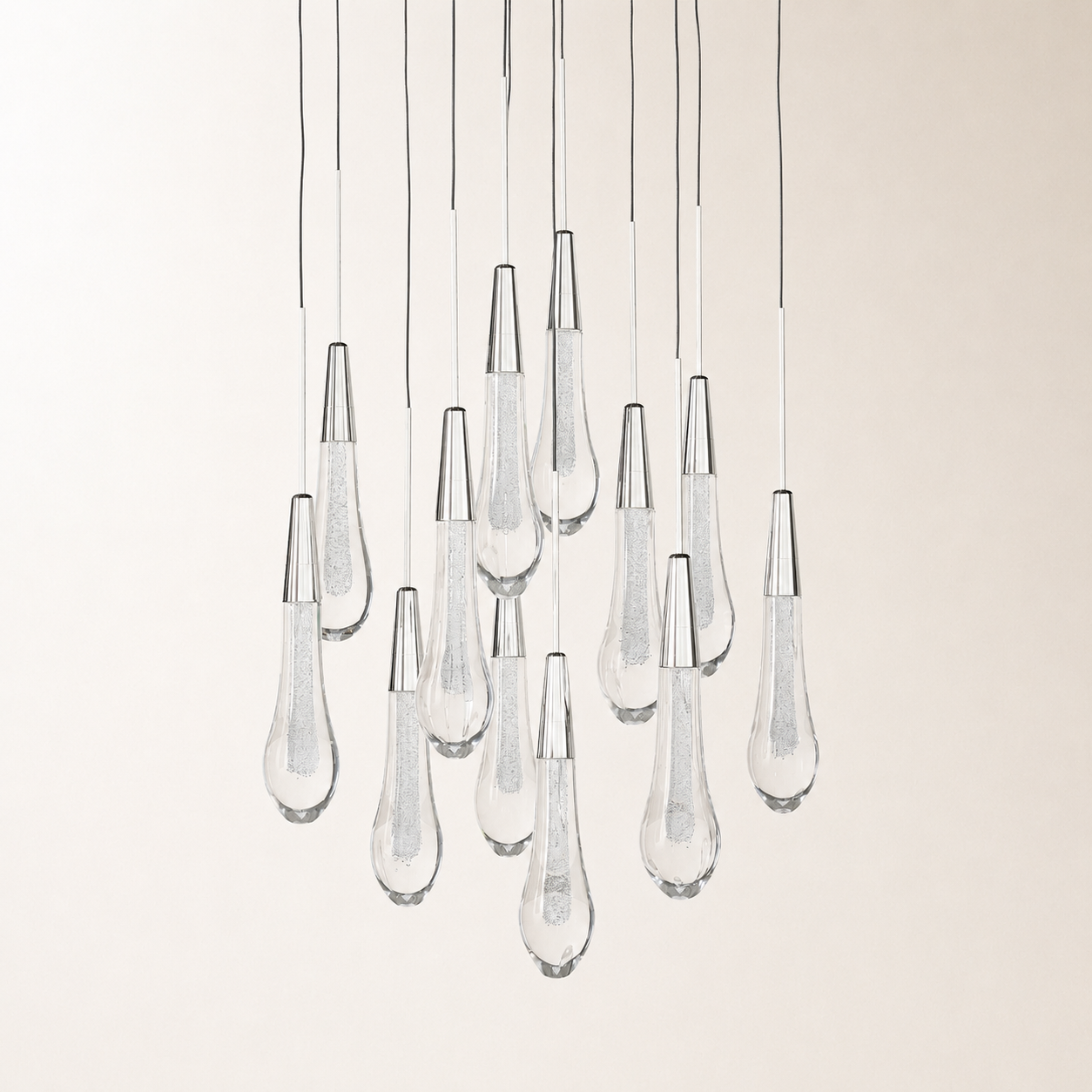 Soltaire Crystal Round Chandelier 17" 24" 36" 48" 58"D