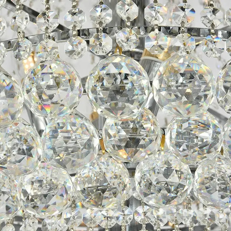 Kaler Elegant Luxury Living Room Three Tier Crystal Chandelier 30" D
