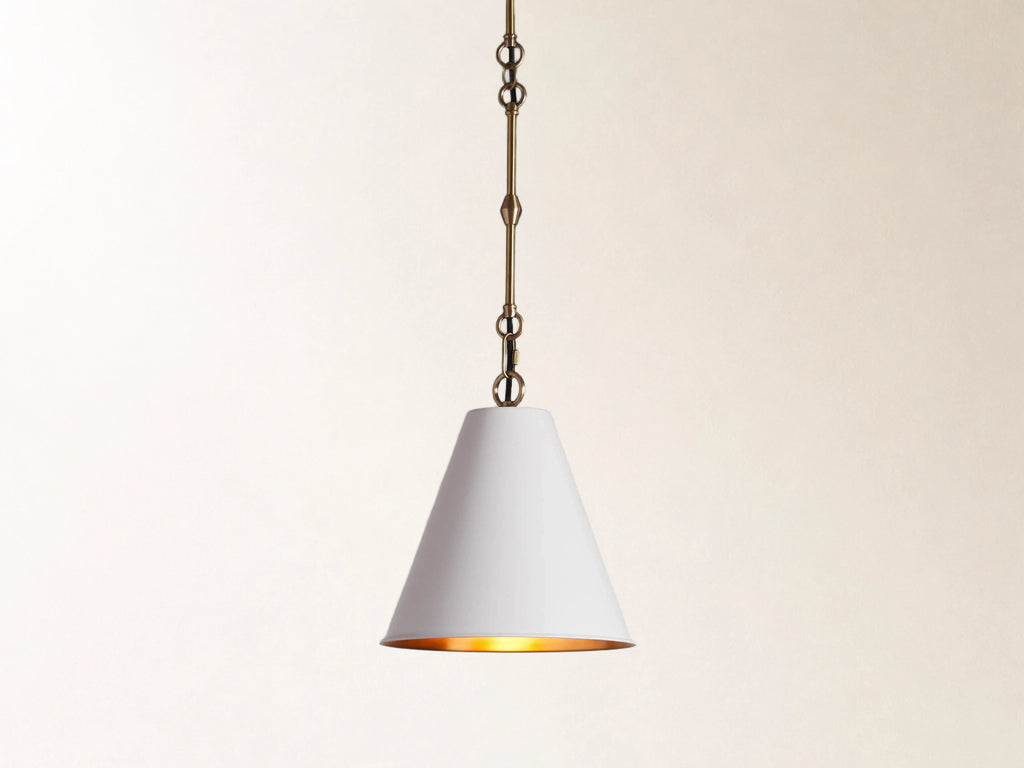 Watley Cone Pendant in White