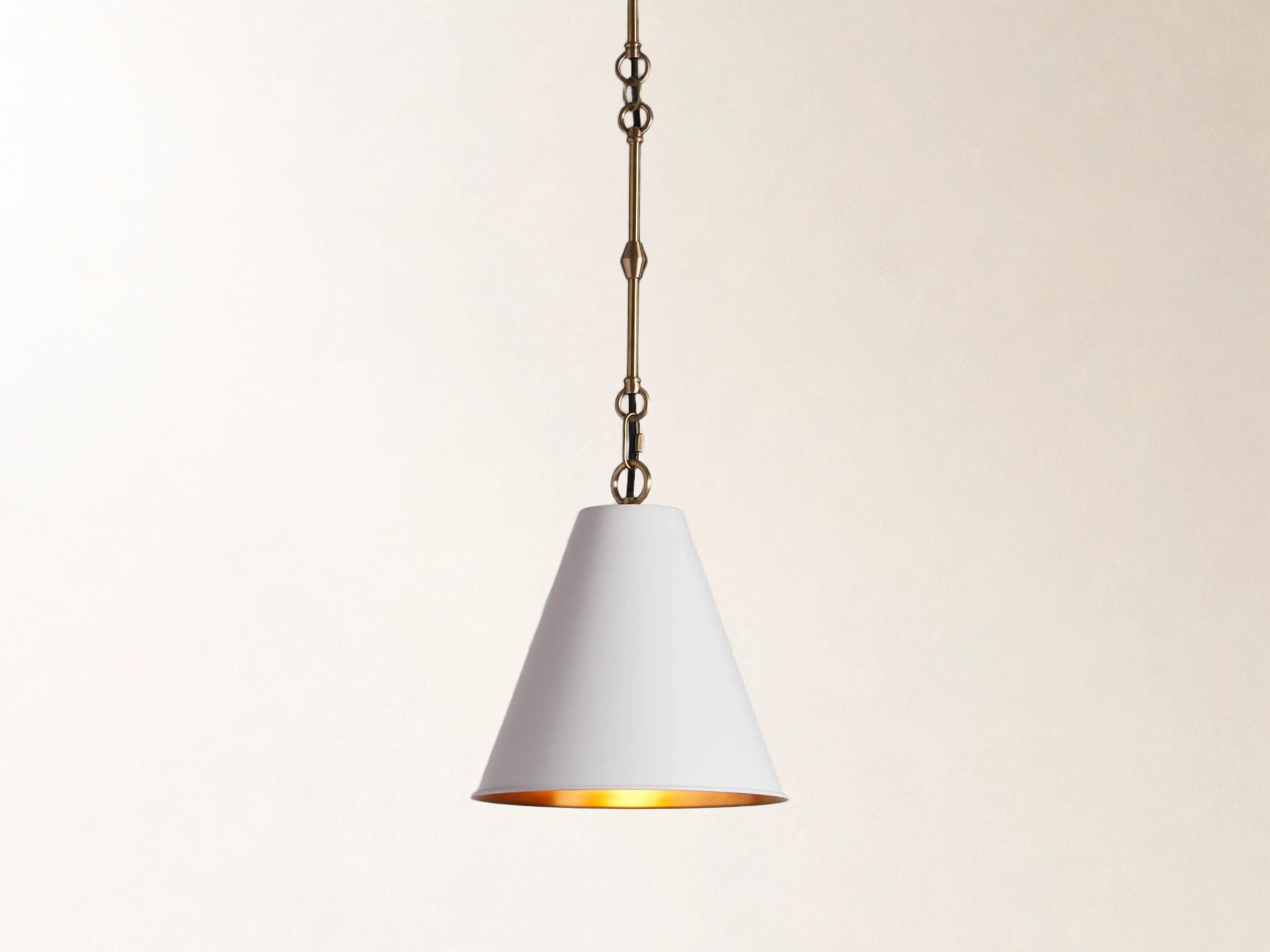 Watley Cone Pendant in White Secondary image