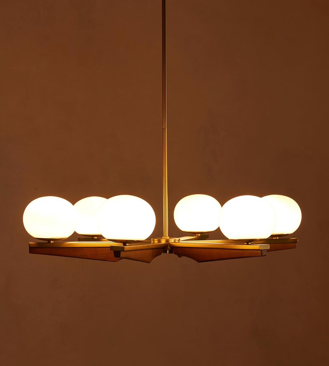 Demarco Glass Chandelier 31"W Secondary image