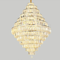 Chrome/ Silver/ Gold Extra Large Chandelier For Foyer Living Room Staircase Crystal Ceiling Lighting Fixture