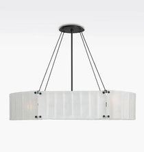 Marcellus Glass Linear Chandelier 48"
