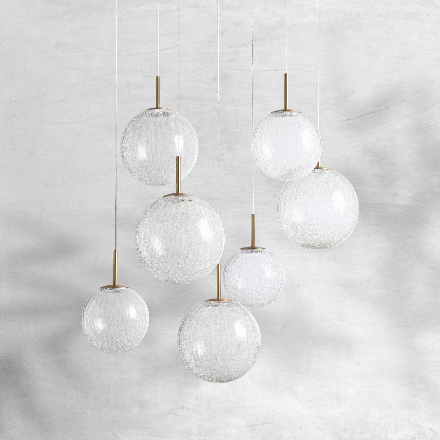 Contemporary Casen Glass Round Chandelier 20"28"34"43" - CasaraHouse