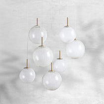 Contemporary Casen Glass Round Chandelier 20"28"34"43" - CasaraHouse