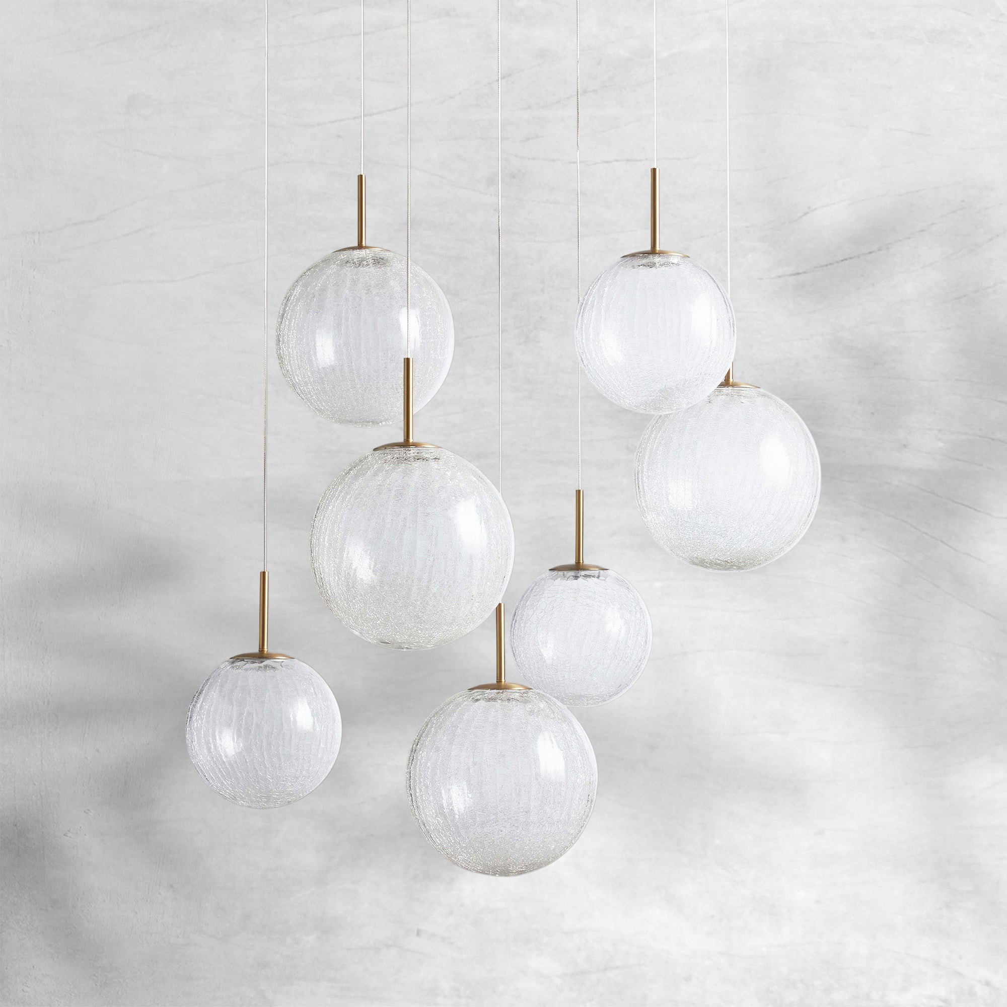 Contemporary Casen Glass Round Chandelier 20"28"34"43" - CasaraHouse