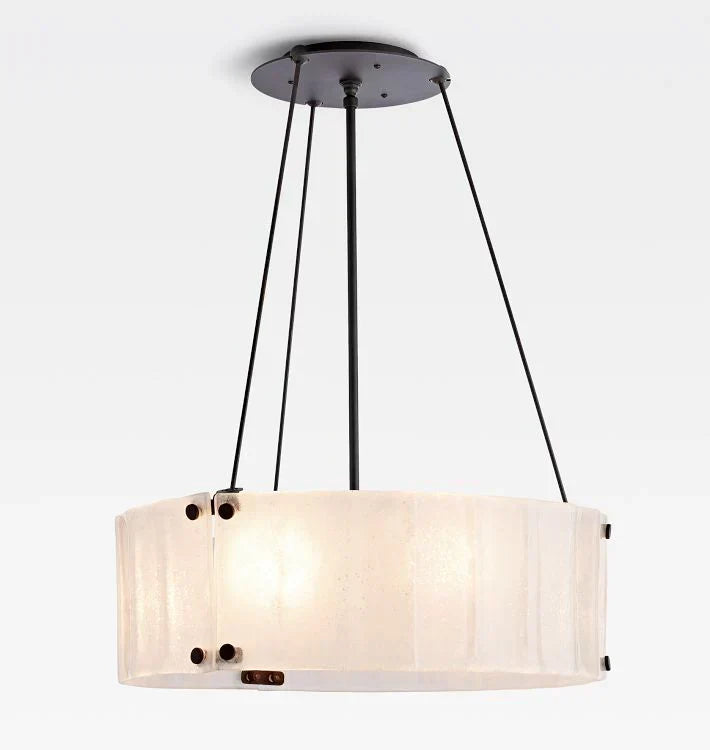 Marcellus Glass Round Chandelier 24"