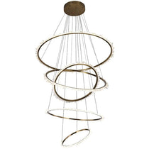 Rose Rock Crystal Multi-rings Chandelier Modern Chandelier Staircase