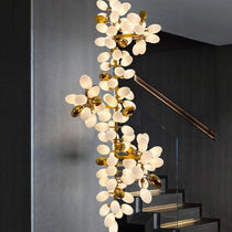 Large Branch Copper Chandelier with Grape Shape