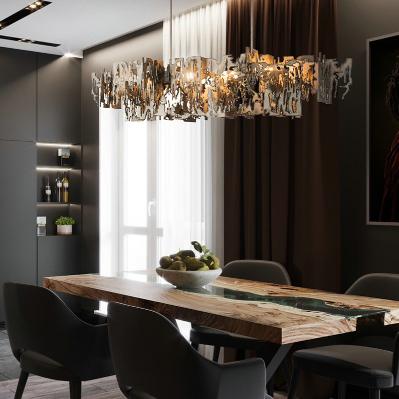 Simple Artistic Metal Dining Table Chandelier Secondary image