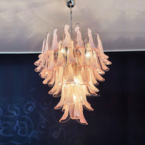 Murano Glass Chandelier – 52 petals – Pink