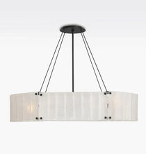 Marcellus Glass Linear Chandelier 48"