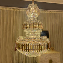 American Luxuary multi level crystal chandelier hotel lobby hall living room