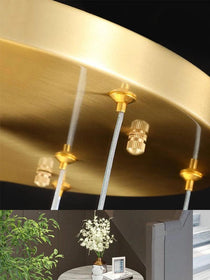 Eve Faceted Crystal Staircase Long Chandelier