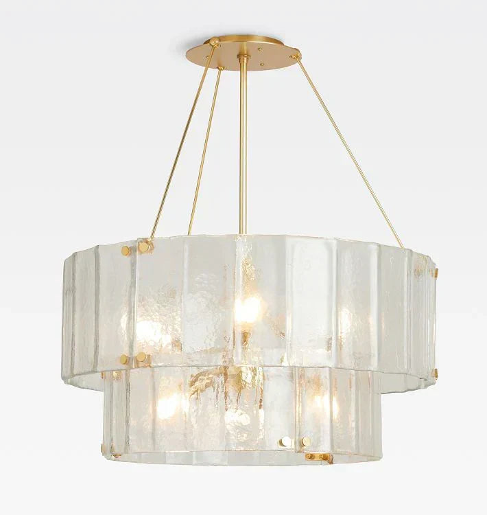 Marcellus Glass Round Chandelier 2-Tier 32" Main image