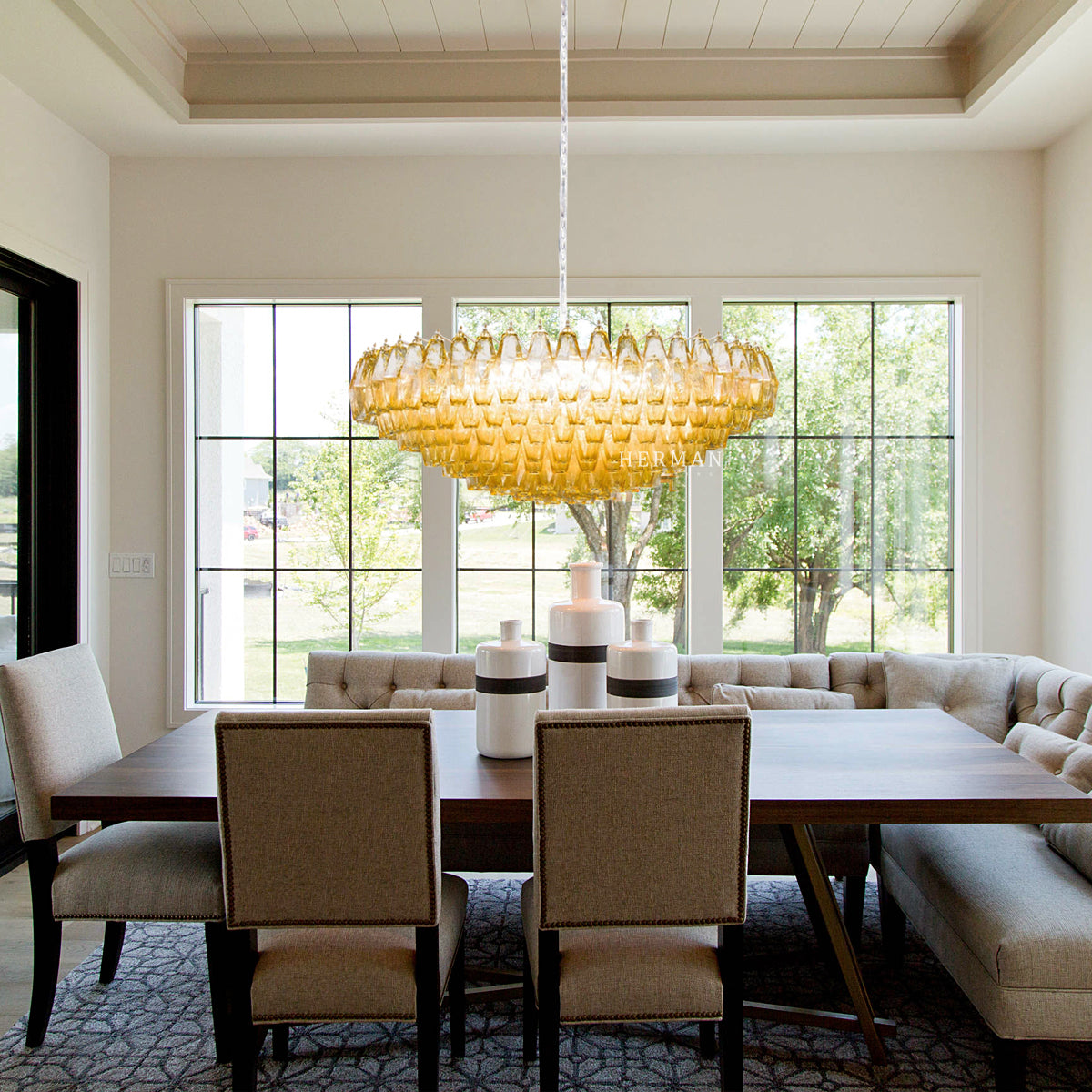 Venice Murano Glass Chandelier 35"
