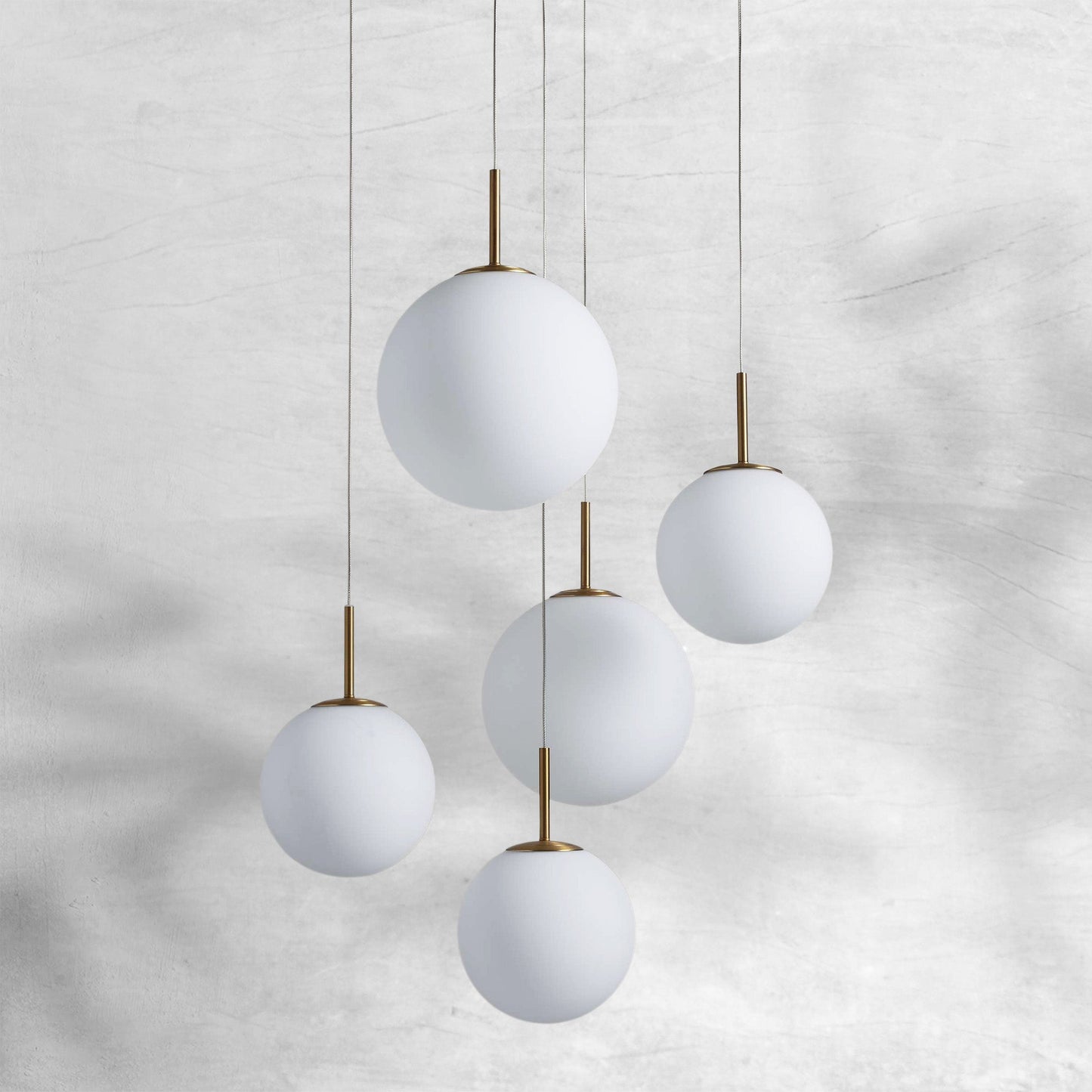 Contemporary Casen Glass Round Chandelier 20"28"34"43" - CasaraHouse