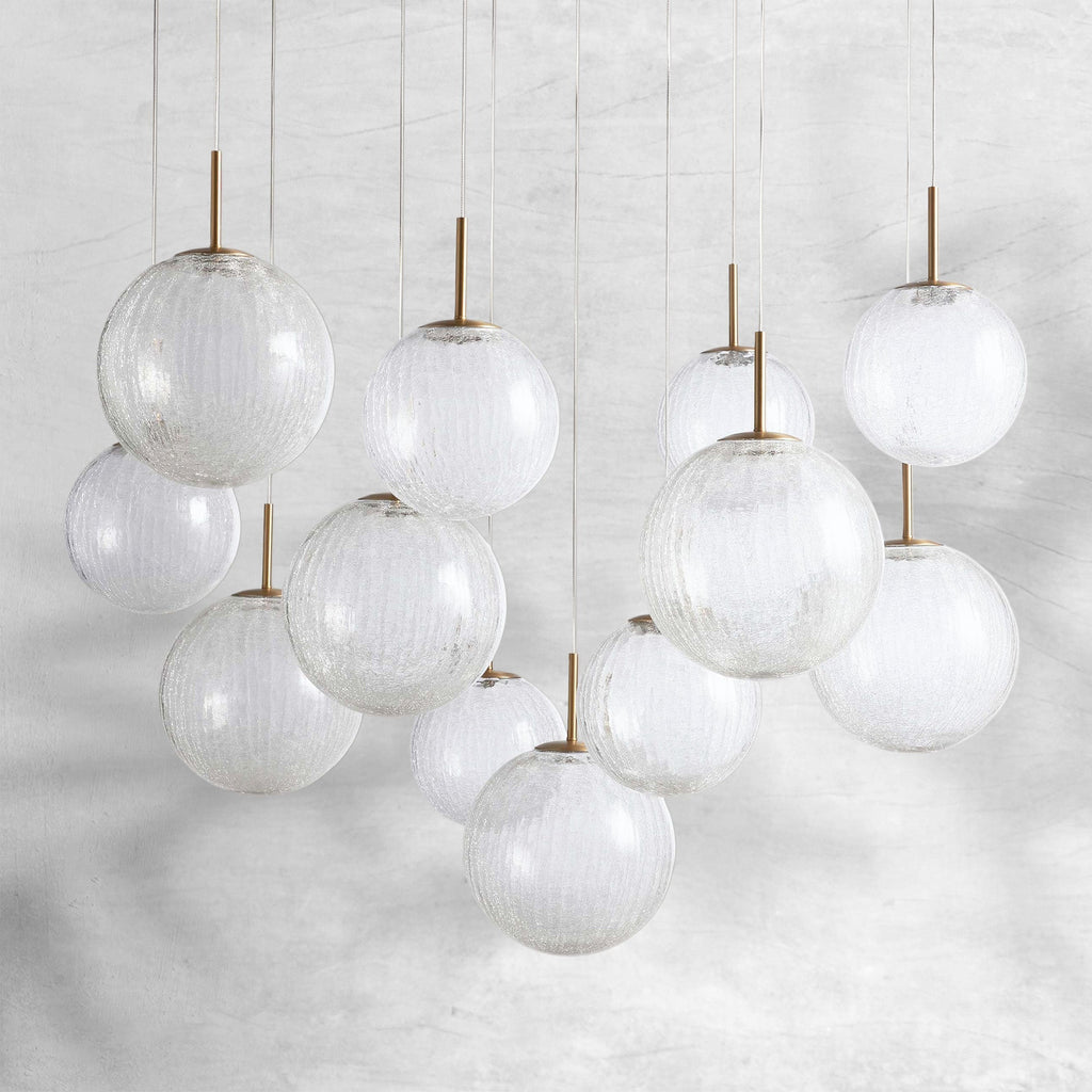 Contemporary Casen Glass Round Chandelier 20"28"34"43" - CasaraHouse