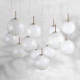 Contemporary Casen Glass Round Chandelier 20"28"34"43" - CasaraHouse