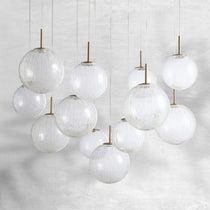 Contemporary Casen Glass Round Chandelier 20"28"34"43" - CasaraHouse