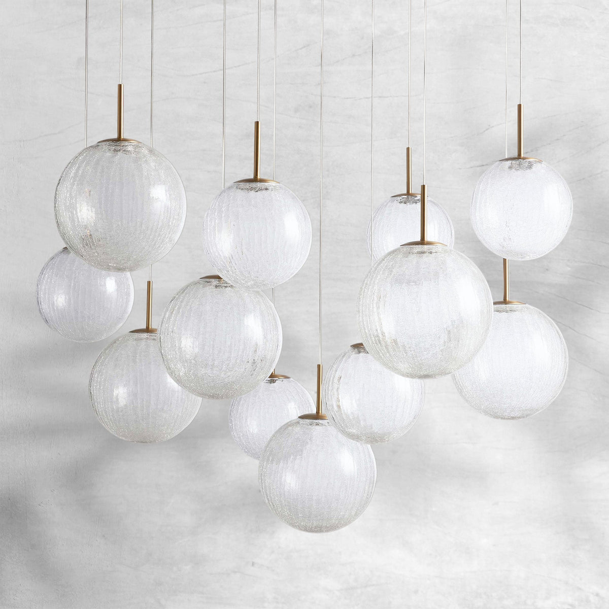 Contemporary Casen Glass Round Chandelier 20"28"34"43" - CasaraHouse