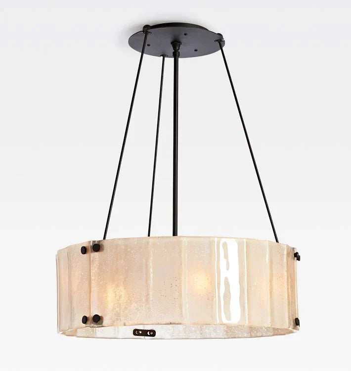 Marcellus Glass Round Chandelier 24"