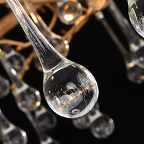 Iris Raindrop Clear Crystal Ring Branch Chandelier