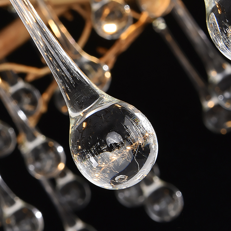 Iris Raindrop Clear Crystal Ring Branch Chandelier