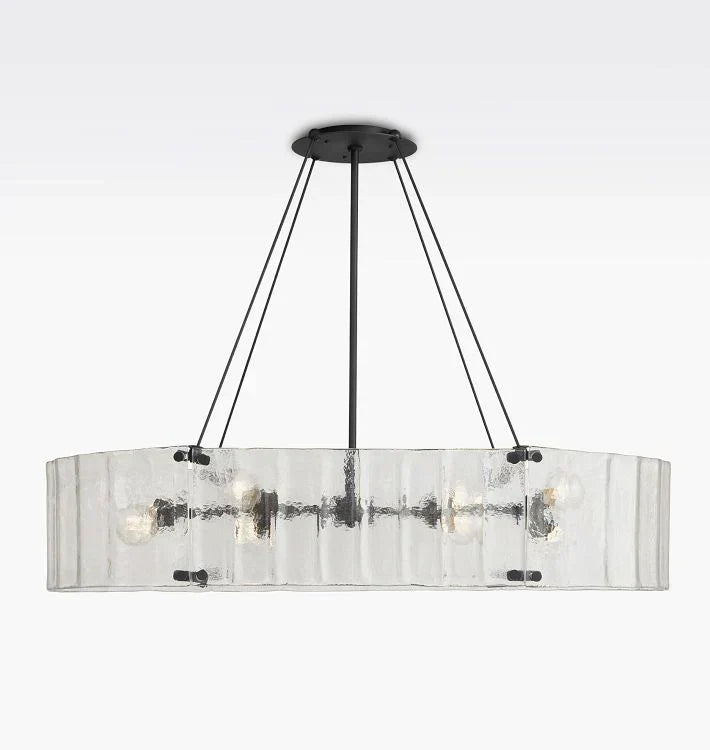 Marcellus Glass Linear Chandelier 48"