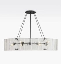 Marcellus Glass Linear Chandelier 48"