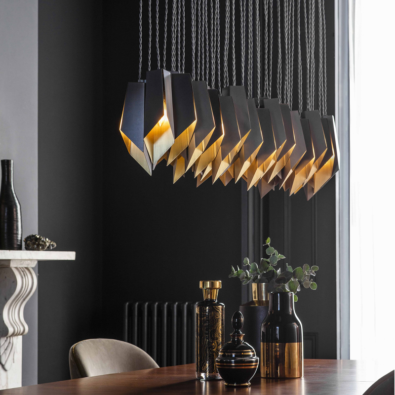 Modern Linear Chandelier For Dining Room Main image