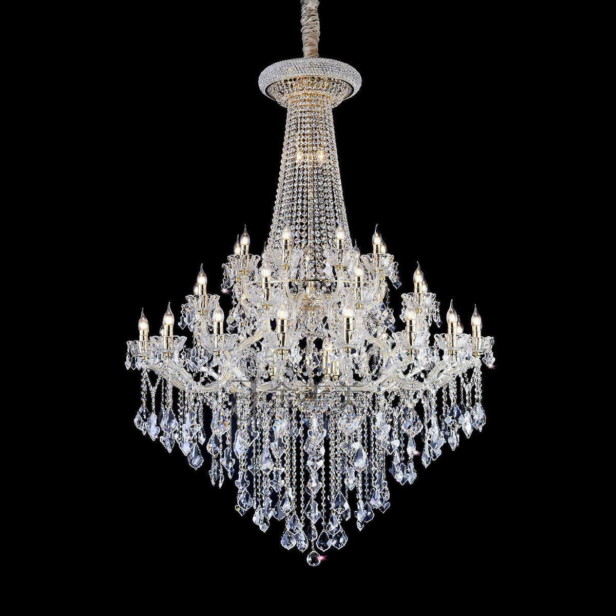 Extra Large French Candle Crystal Branch Chandelier for Foyer and Staircase Main image