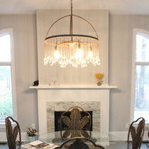 Contemporary Aubrey Crystal Ball Round Chandelier 5 Light / 8 Light - CasaraHouse