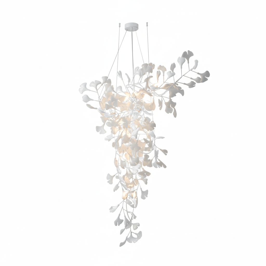 Golden Fan Leaf Artistic Chandelier - CasaraHouse