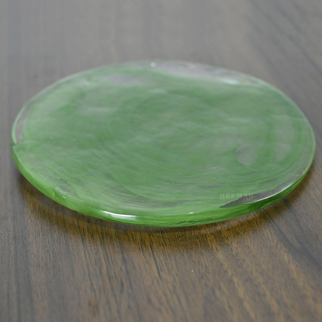 Murano Glass Green Disks Chandelier
