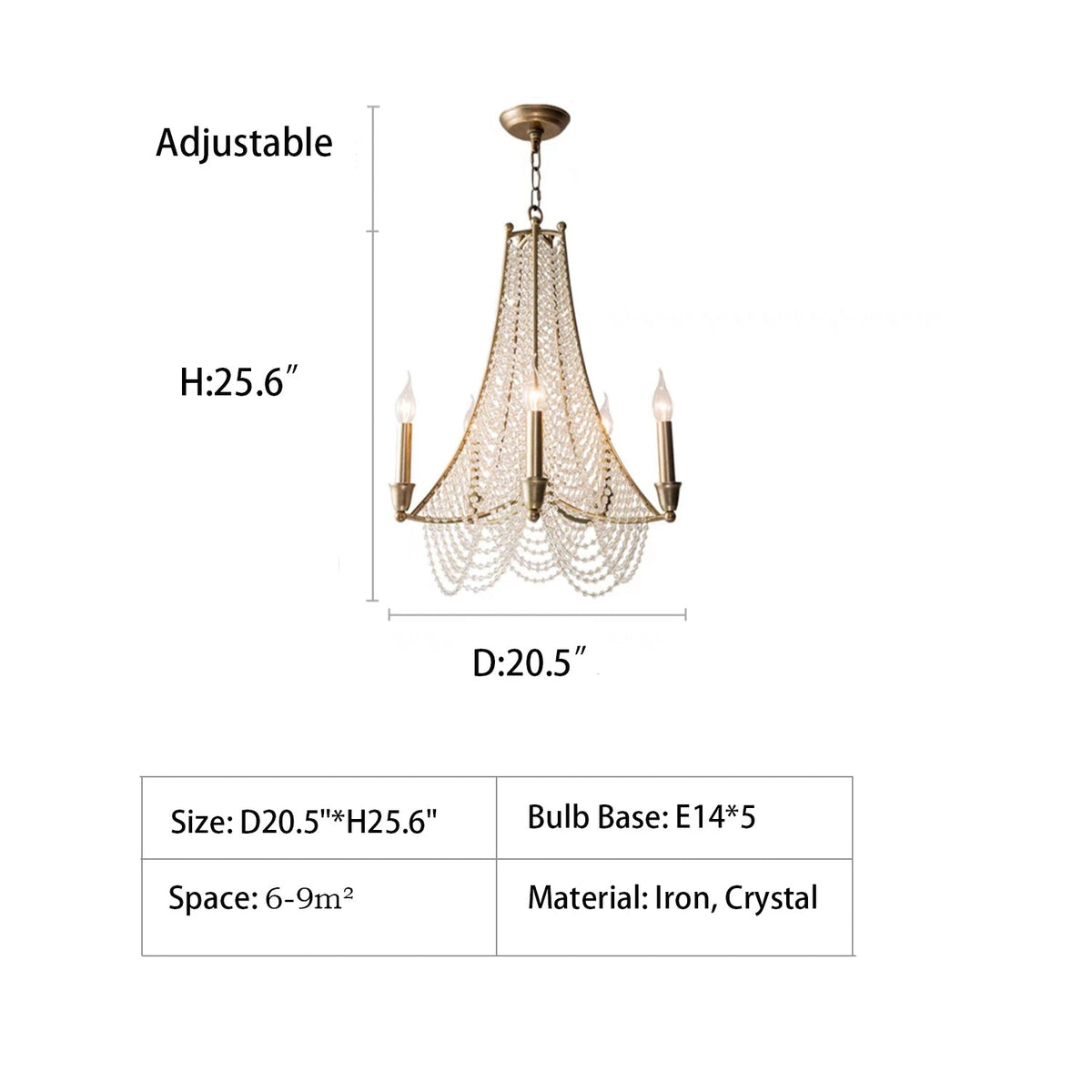 Extra Large European Crystal Beaded Chandelier Candle Light for Stairs / Duplex / Villa
