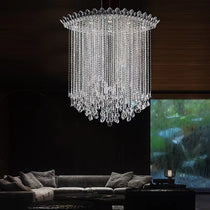 Extra Large Light Luxury Stairwell Crystal Tassel Chandelier for Staircase/High Floor Hall/Loft