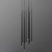 Minimalist Modern Conical Long Chandelier for Dining  Living Room Ceiling Duplex Spiral Staircase
