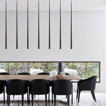 Minimalist Modern Conical Long Chandelier for Dining  Living Room Ceiling Duplex Spiral Staircase