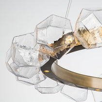 Nordic Minimalist Glass Circle Art Chandelier for Living/Dining Room/Bedroom