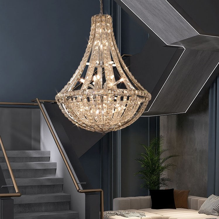 Extra Large Luxury and Elegant Crystal Chandelier for Living Room/Staircase/Foyer/Villa/Duplex Hall Main image
