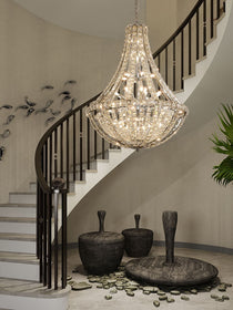 Extra Large Luxury and Elegant Crystal Chandelier for Living Room/Staircase/Foyer/Villa/Duplex Hall
