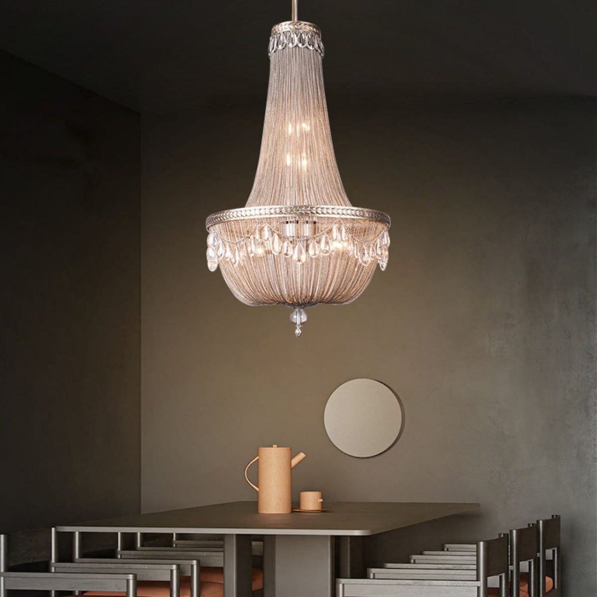 Oversize Modern Metal Art Luxury Crystal Chandelier for Duplex Hall/Staircase/Villa/Foyer Main image