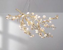 Ceramics Flower Branch Chandelier For Living Dining Room