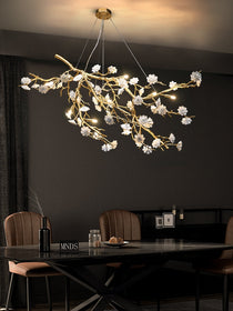 Ceramics Flower Branch Chandelier For Living Dining Room