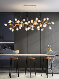 Modern Art Extra Large Branch Style Chandelier with Clear Bubble Glass Eggs for Dining Room and Living Room