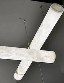 Alabaster Cylindrical Chandelier 47.2"