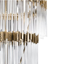 Large Elegant Multi-layers Glam Glass Chandelier for High-ceiling Staircase/Entryway/Living/meeting Room