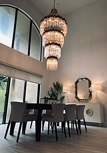 Large Elegant Multi-layers Glam Glass Chandelier for High-ceiling Staircase/Entryway/Living/meeting Room