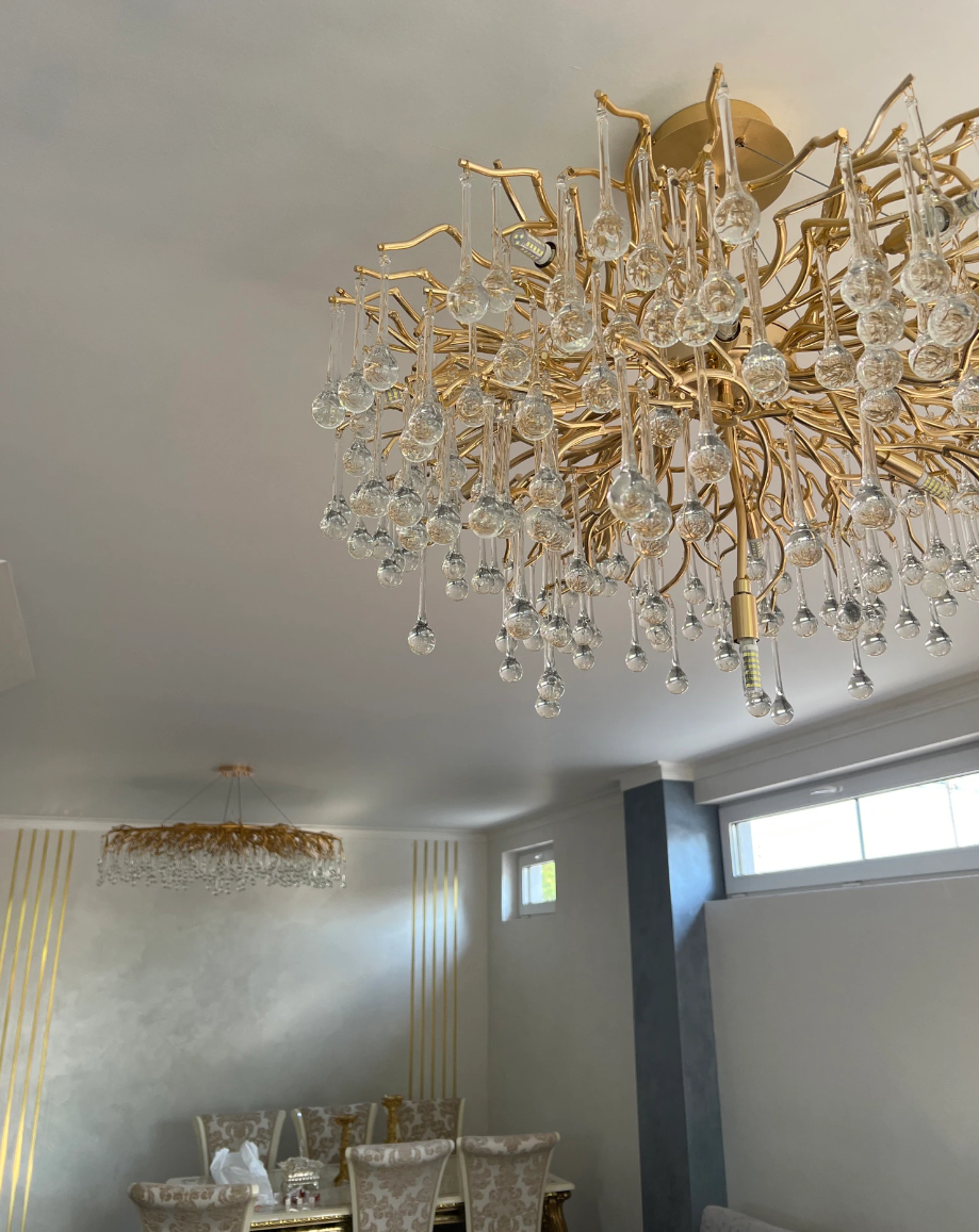 Raindrop Crystal Stunning Tree Branch Crystal Chandelier For Living Dining Room